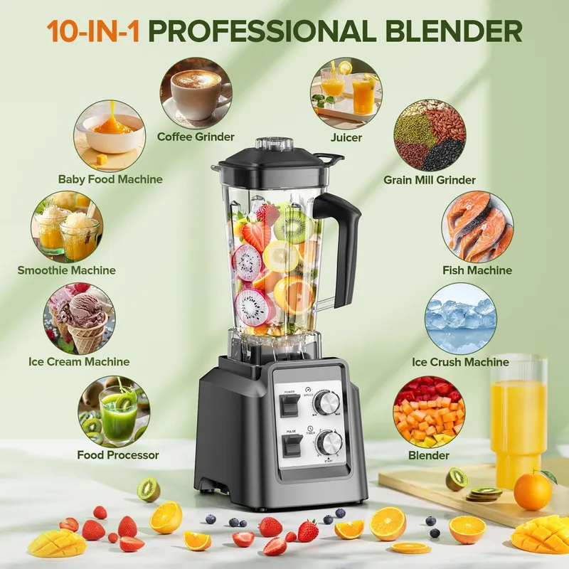 PSIIDAN Countertop Blenders with 20Oz. Grinder
